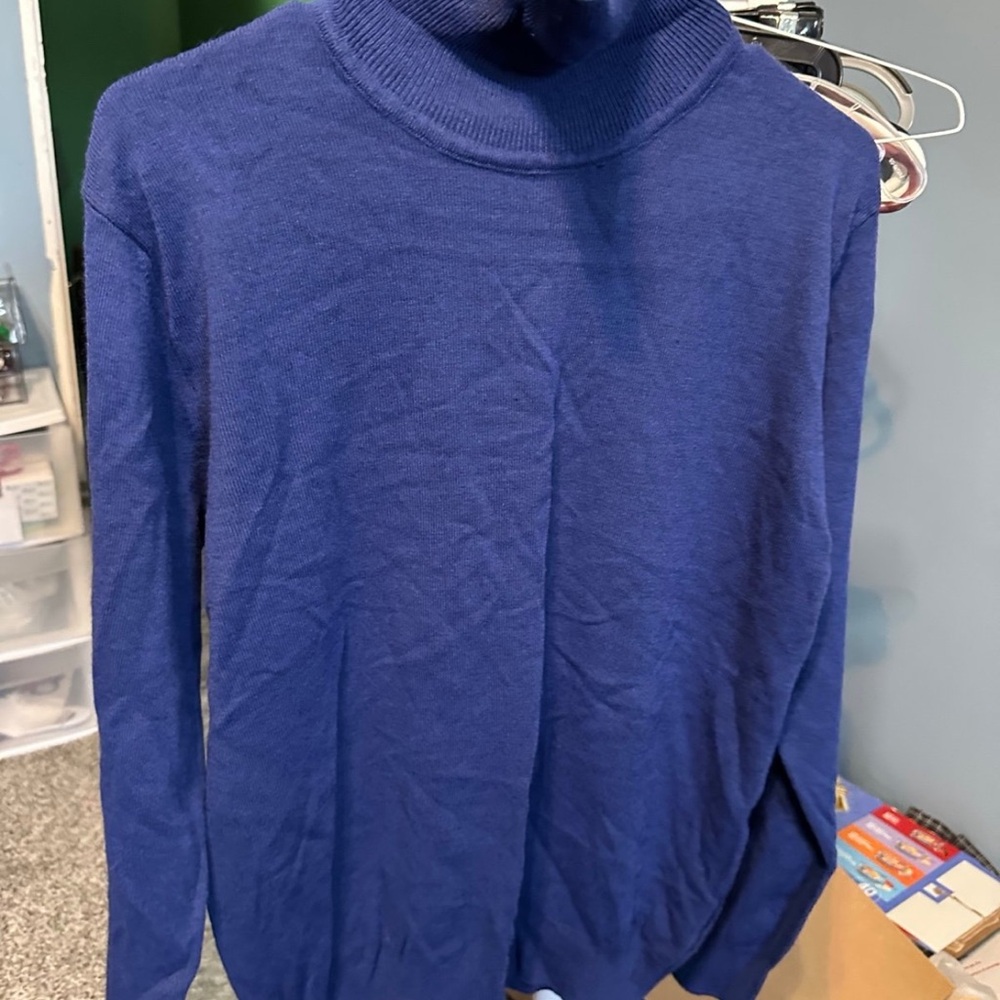 Men's Blue Long Sleeve Tee